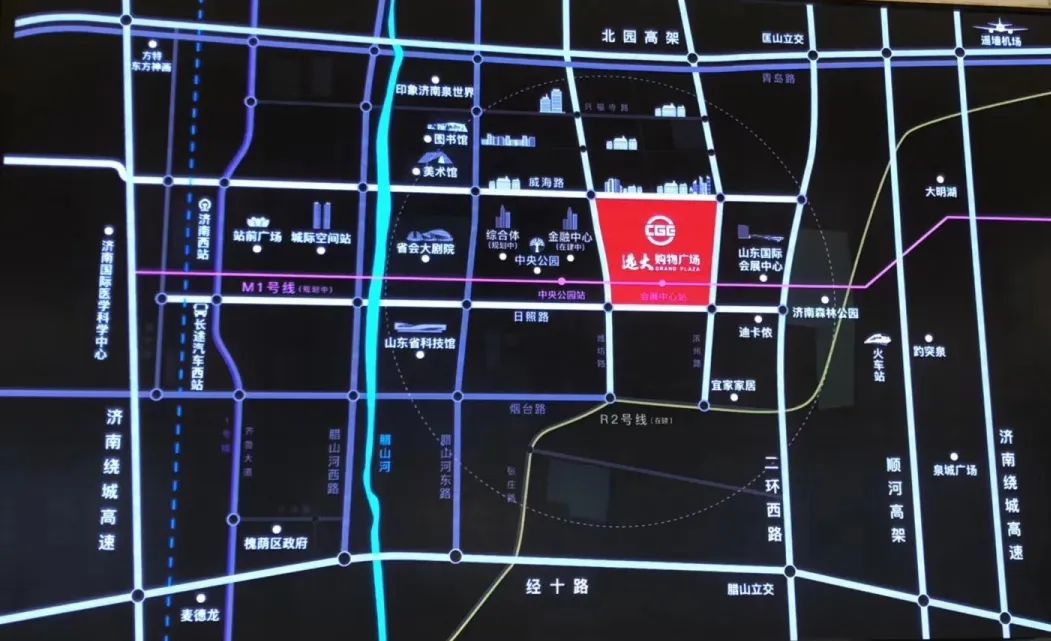 济南西客站中轴线,西客站片区中轴线