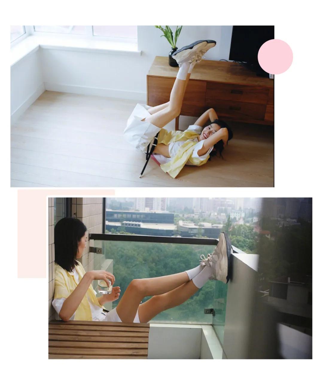 既好看又洋气的黑色运动鞋,超好看的运动鞋少女