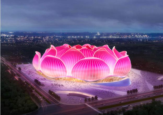 恒大足球场灯光秀效果图,广州恒大足球场灯光图