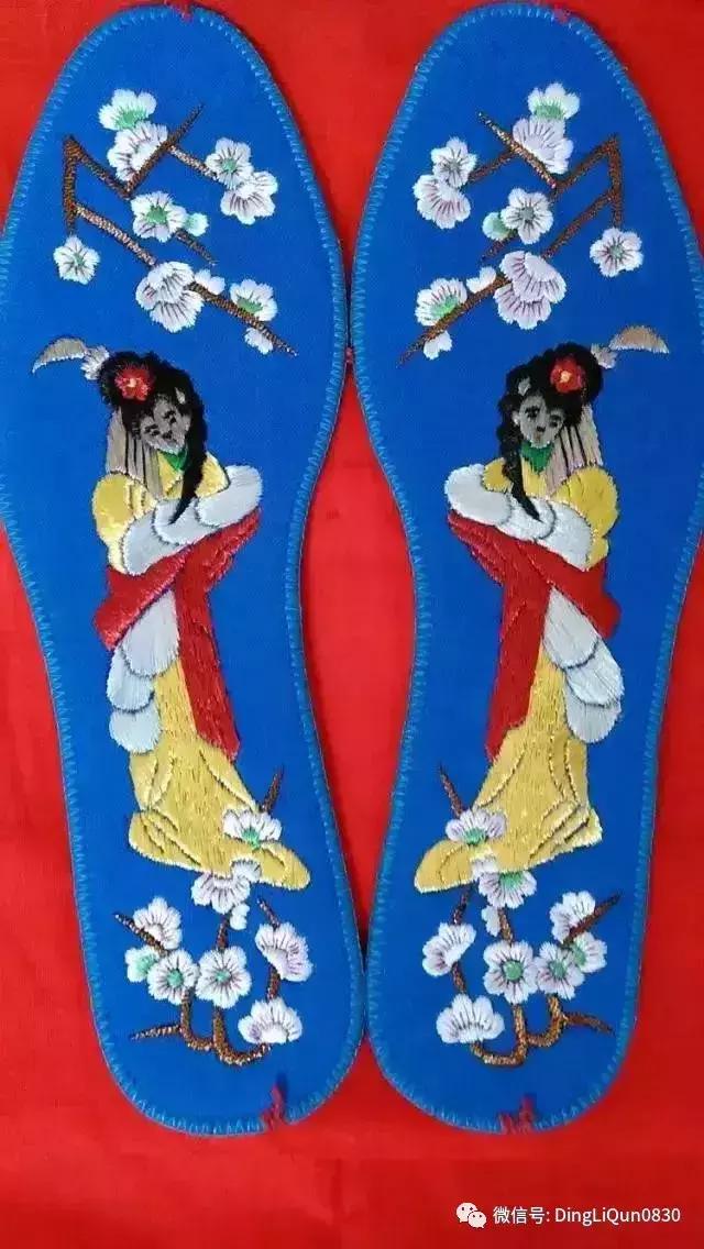 刺绣作品简单的,老式刺绣喜字的鞋垫刺绣方法