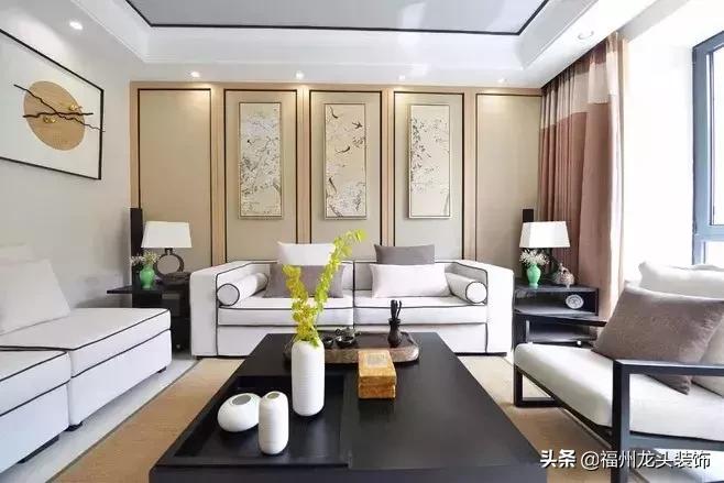 中式客厅大气,红木新中式客厅大气