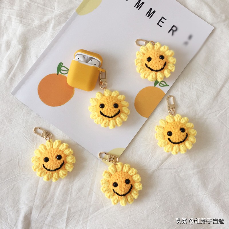 手工编织小饰品星黛露,纯色编织小饰品