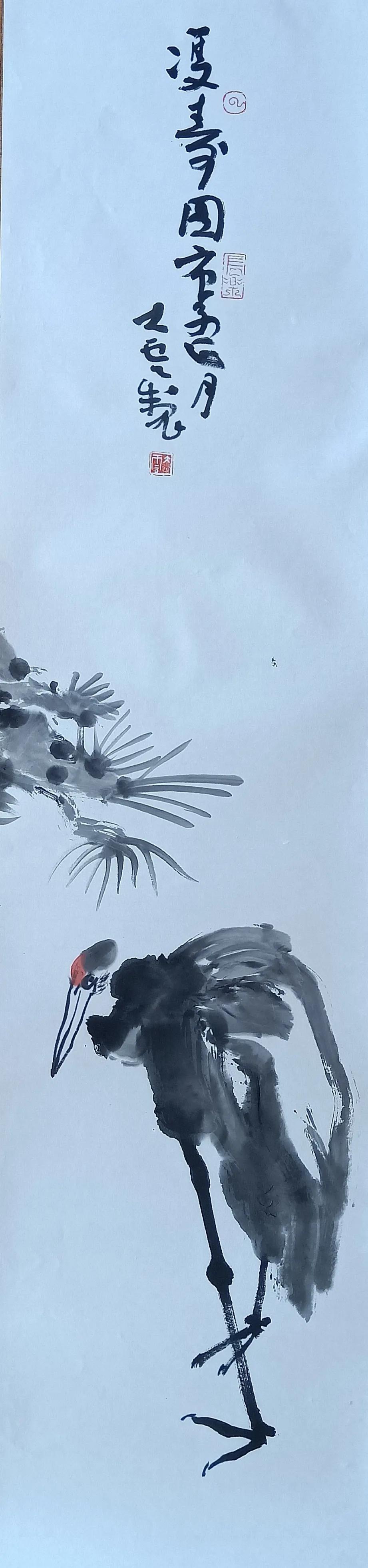 画家段云华的工笔画作品图片,书法大家珍贵挥毫视频