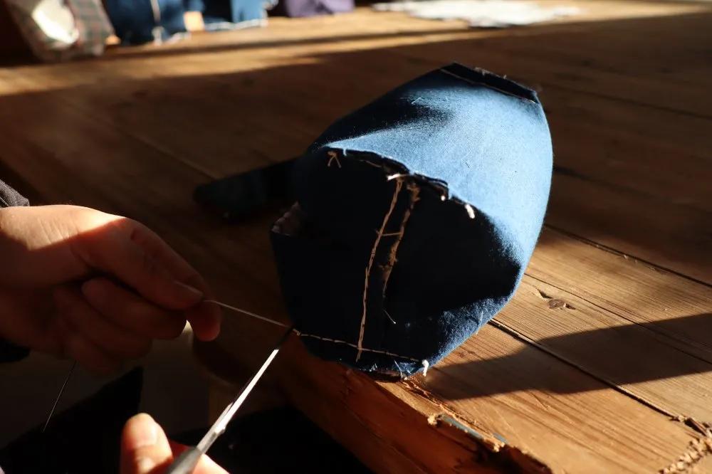 手工缝制抽纸包,一针一线diy包包