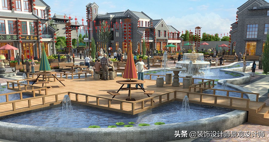 仿古建筑商业街设计图片,仿古建筑一条街效果图