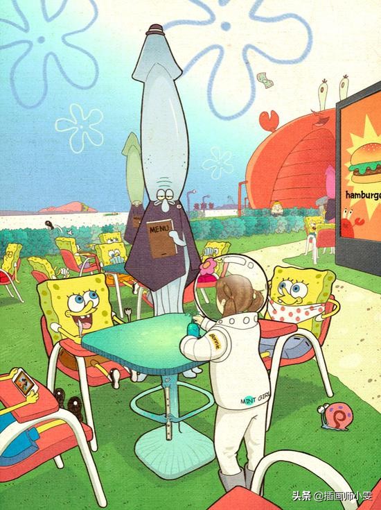 某位插画师云上作画网友直呼太可爱