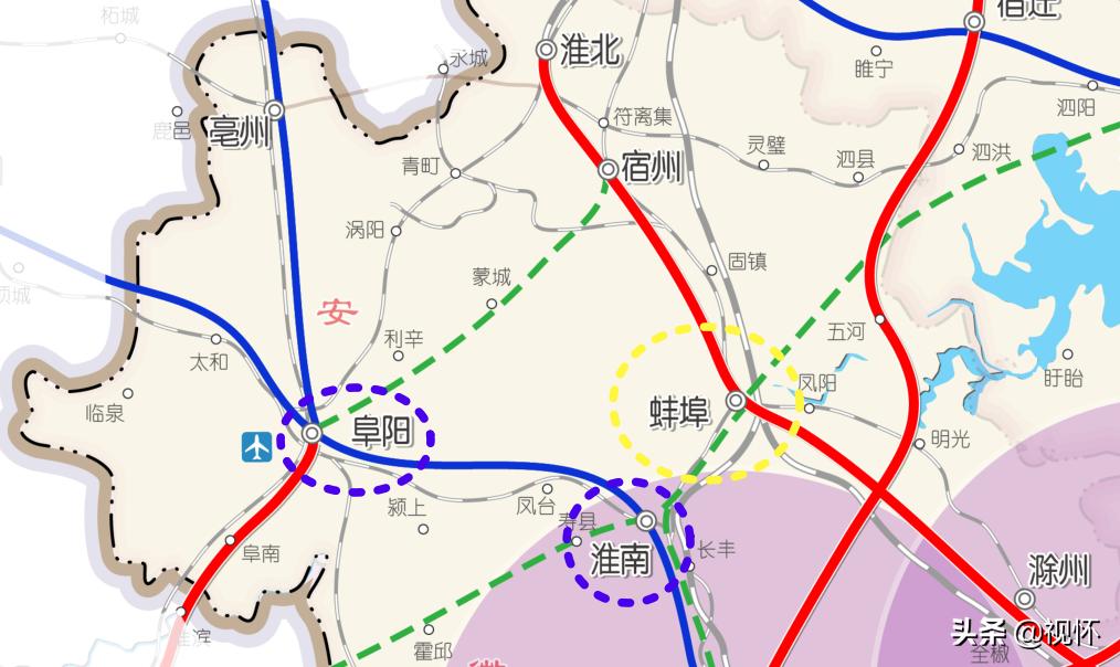 淮南和蚌埠城际铁路,淮南市未来高铁四个站