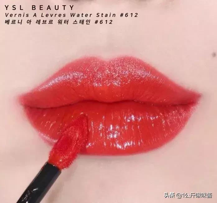 ysl唇釉推荐黄皮深唇试色,ysl圣罗兰水光镜黑管唇釉418