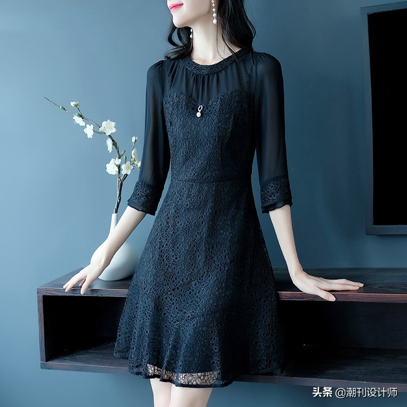 哥弟妈妈高档打底连衣裙网纱,哥弟妈妈连衣裙最新款