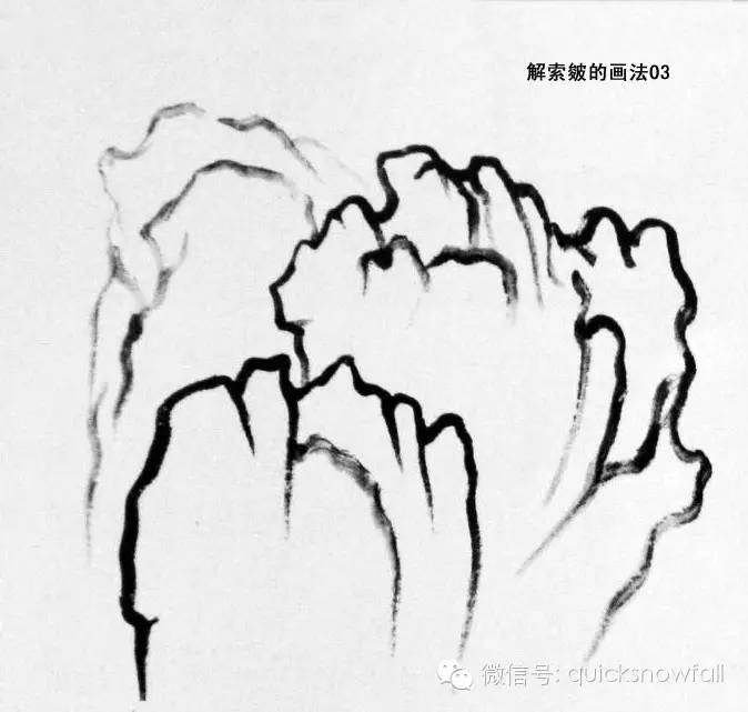北派山水画山石画法,山水画技法山石的基本画法解析