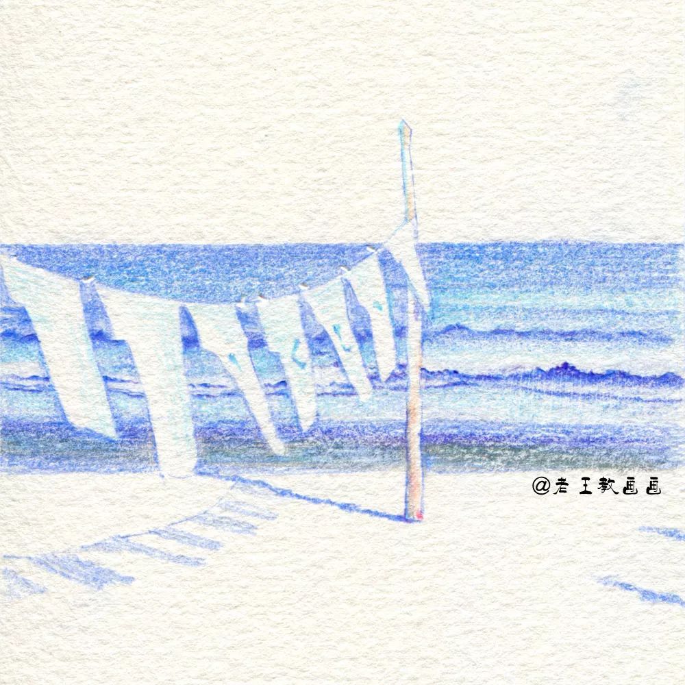 海洋风景油画的波浪怎么画,马克笔风景画海洋简单