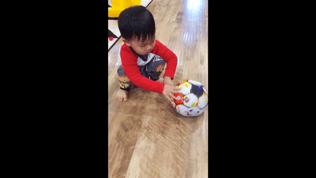 引导爬行、练习大运动，低幼音乐足球带给孩子的趣味运动机会