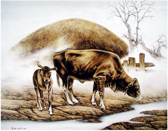 田玉田烙画动物作品欣赏,田玉田烙画多少钱