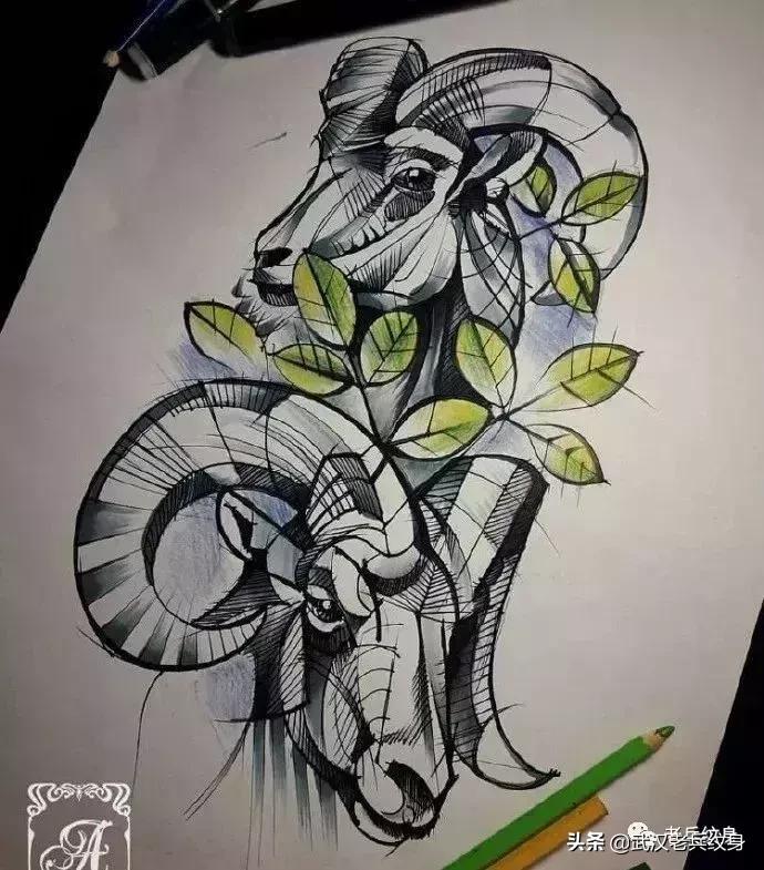 水墨纹身小图片大全,将军水墨风纹身汉字