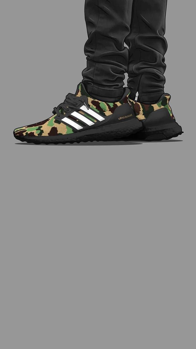 耐克潮鞋壁纸,手绘潮鞋壁纸