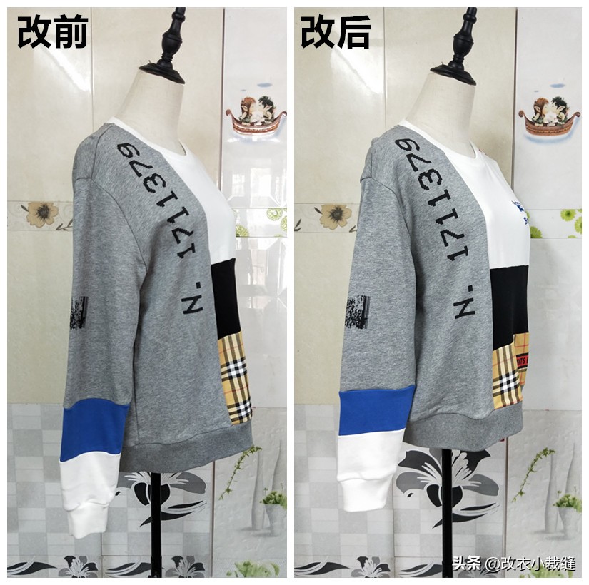 蝙蝠袖卫衣袖子改短,卫衣袖子长了改短神器