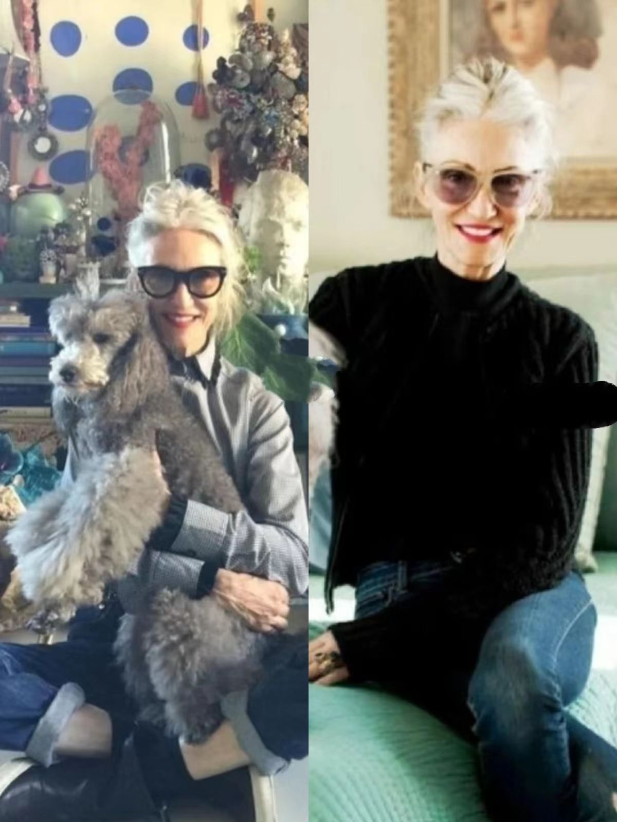 盘点潮流老奶奶穿搭,国外老奶奶牛仔时尚穿搭