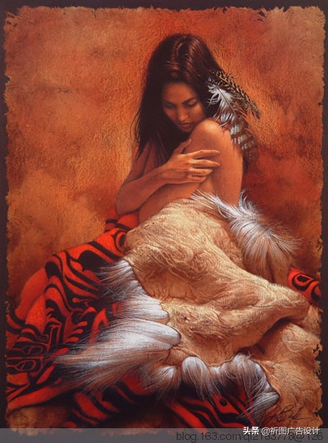 印第安人油画高清,印第安人油画艺术