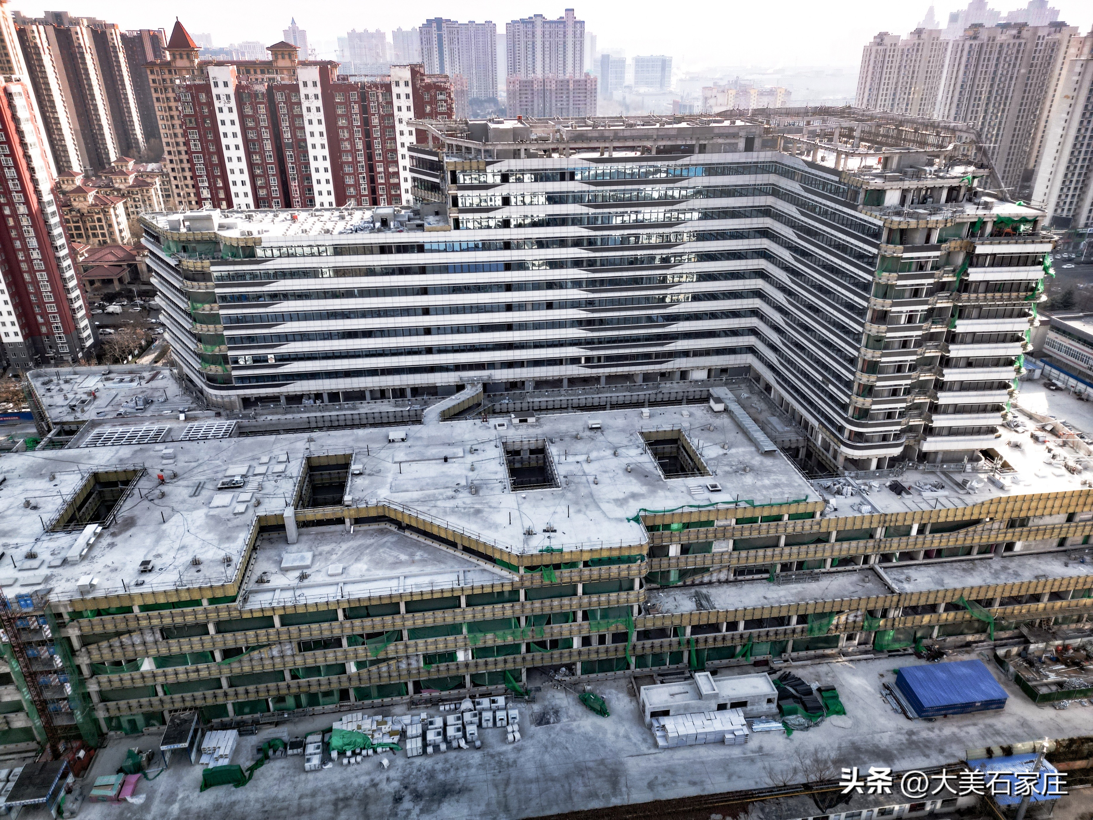 河北医科大学第四医院东院医疗综合楼项目航拍