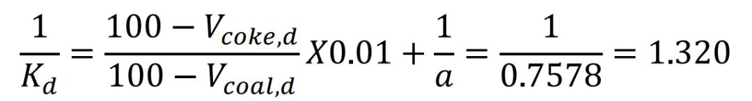焦炭全焦率计算,焦炭全焦率煤焦比