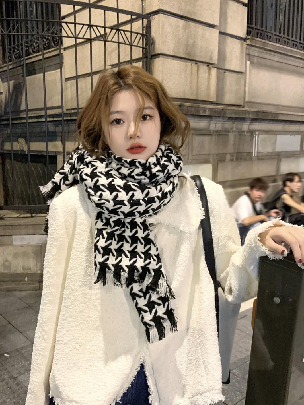 大衣围巾冬天最慵懒时髦的组合,大衣围巾入冬王炸组合