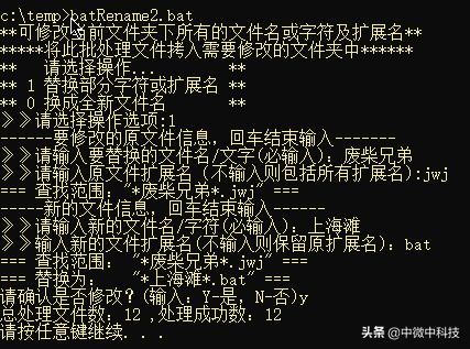 自动改文件名批处理,批处理自动更换文件名和扩展名