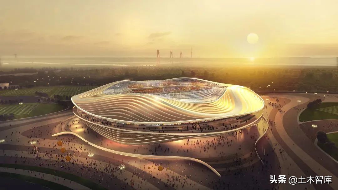 索体、索夹用钢量约2650吨，索结构用量最大足球场之一