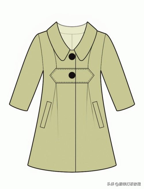 服装设计格子大衣款式图,服装设计风衣效果图