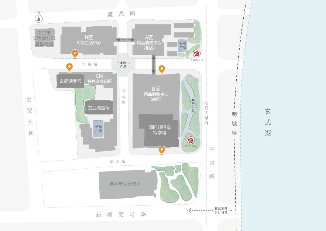 南京华贸商业街,玄武湖畔大都会生活南京华贸中心