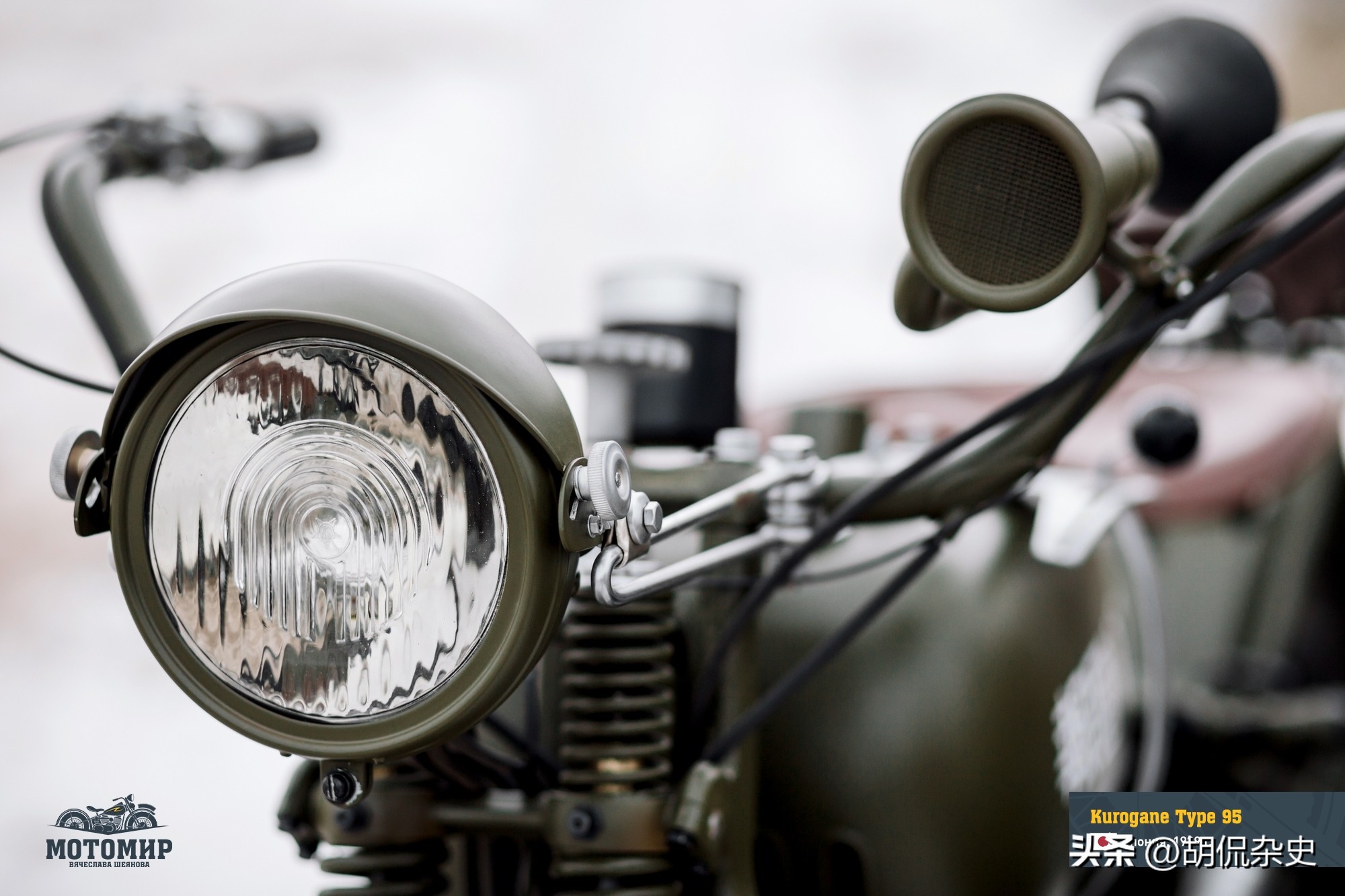 95式军用摩托,日军挂式摩托车