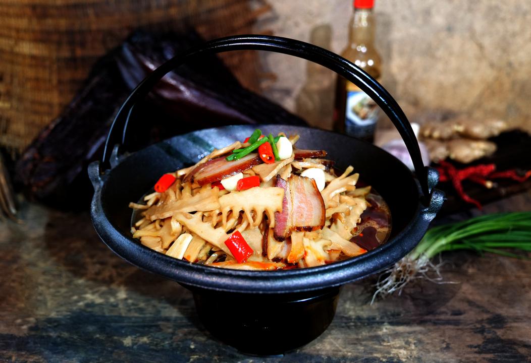 农家下饭美食冬笋,食堂大锅菜冬笋怎么做好吃