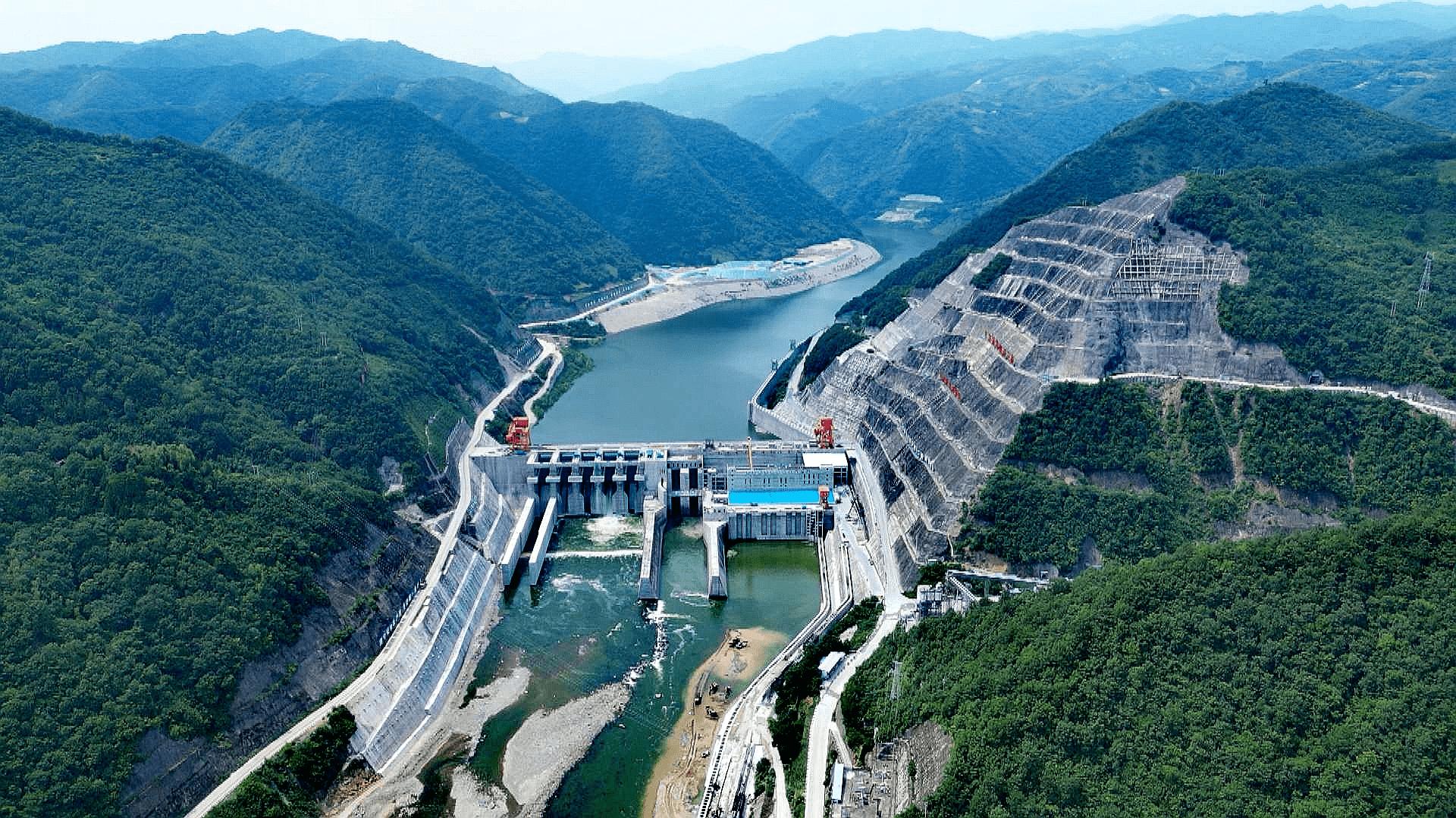 引汉济渭工程通水视频,引汉济渭工程通水现场