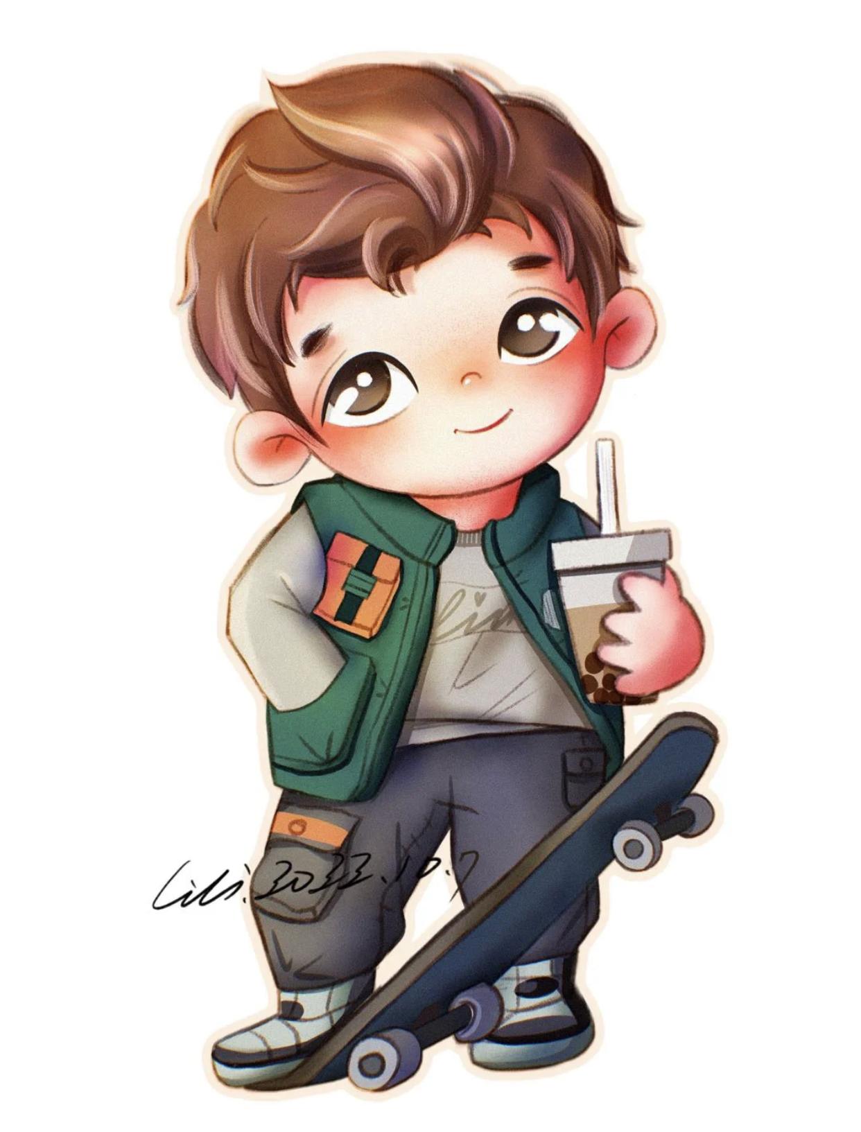 小清新豆豆眼小女孩插画,又凶又可爱的小女孩插画