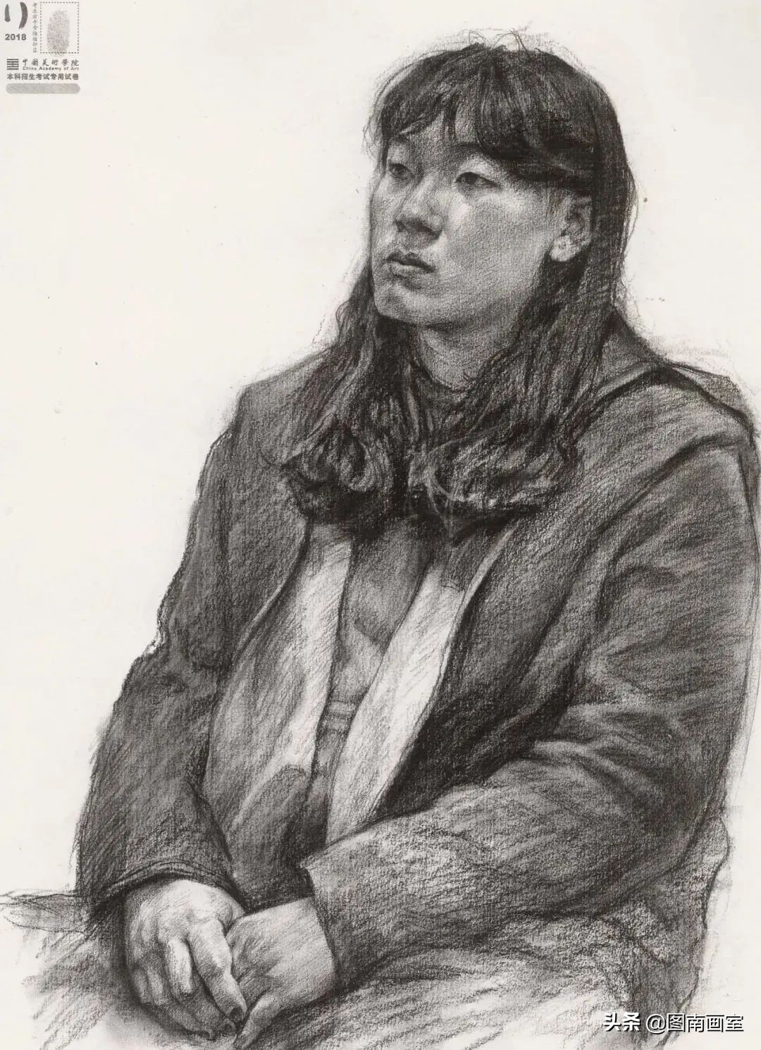 中国美术学院素描头像高分作品,全国素描高分作品