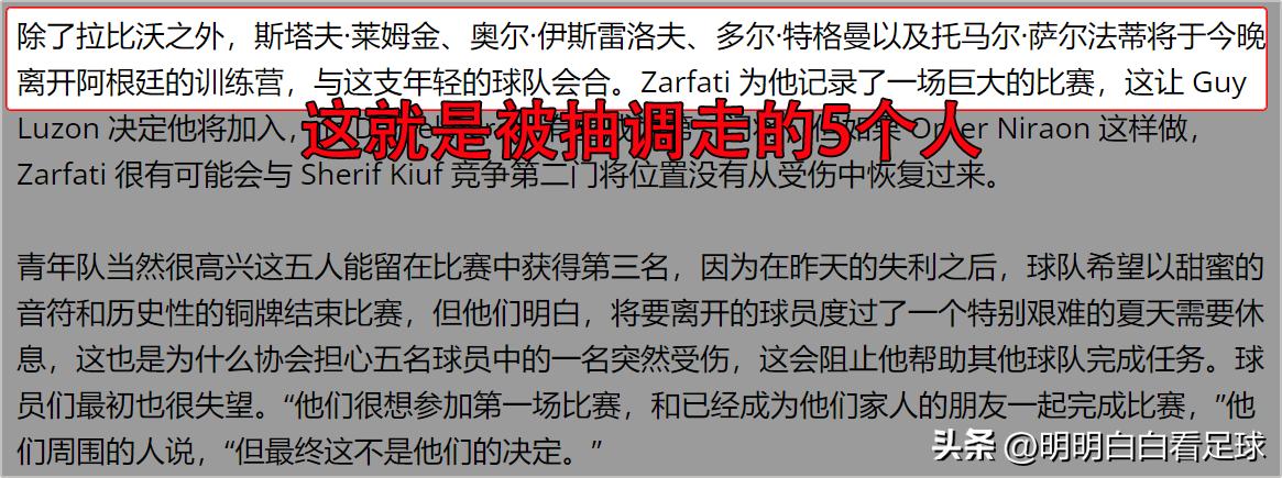 世青赛：以色列U20vs韩国U20！临阵放走5大主力，以色列不想赢？