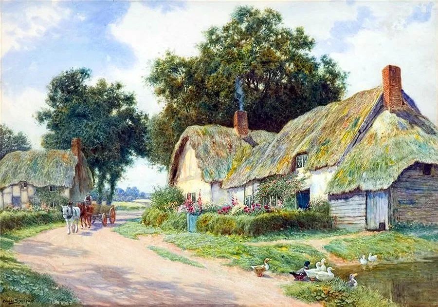 水彩画家约瑟夫的城市风光作品,英国水彩画家理查德索恩