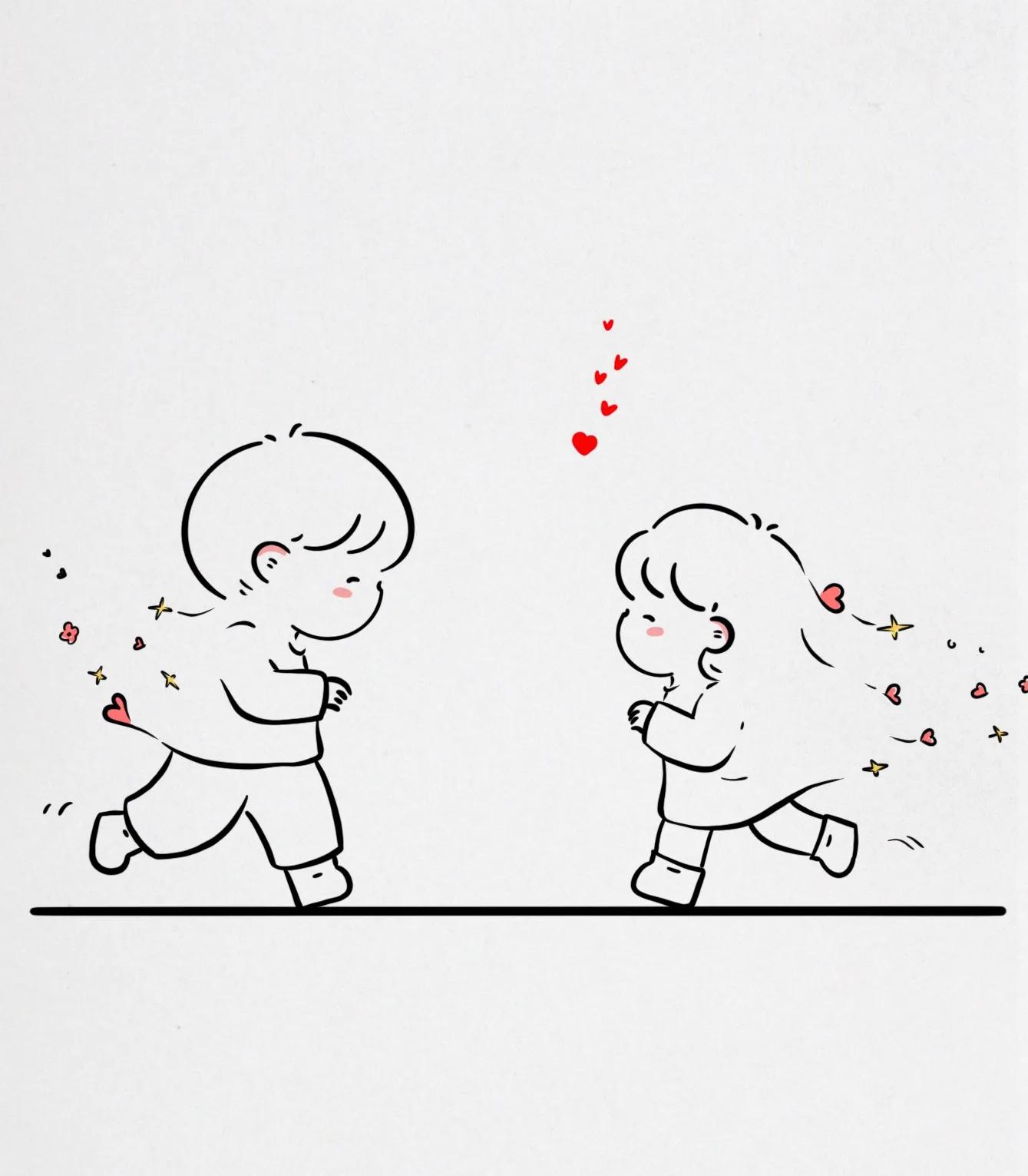 情侣头像爱情简单干净,双向奔赴的头像