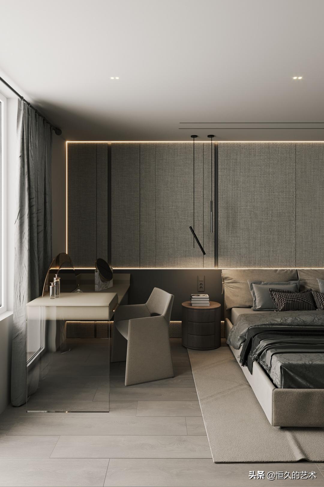 客厅石材木饰面效果,石材和实木搭配装修效果图