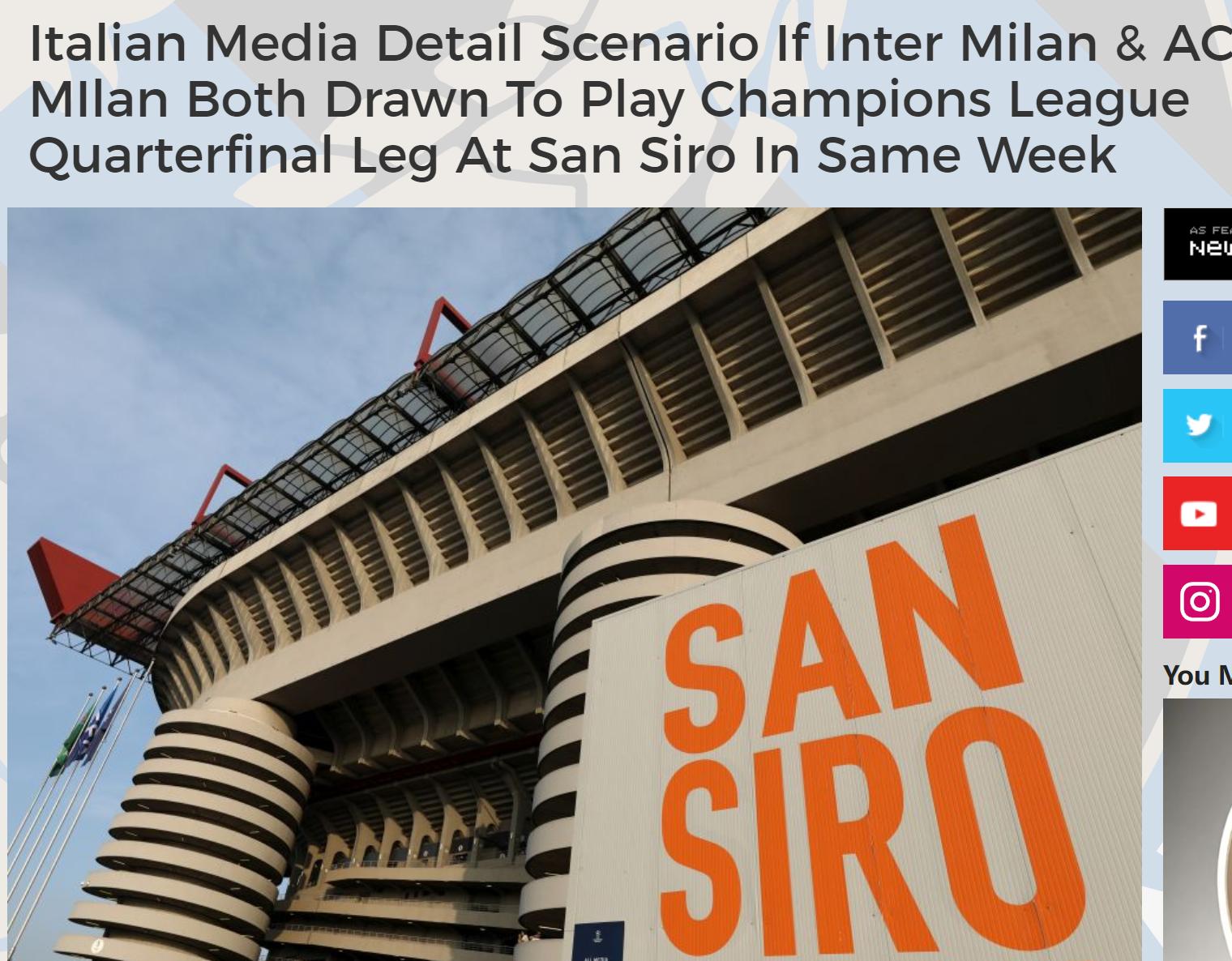 米兰双雄淘汰,米兰双雄为何能会师欧冠半决赛