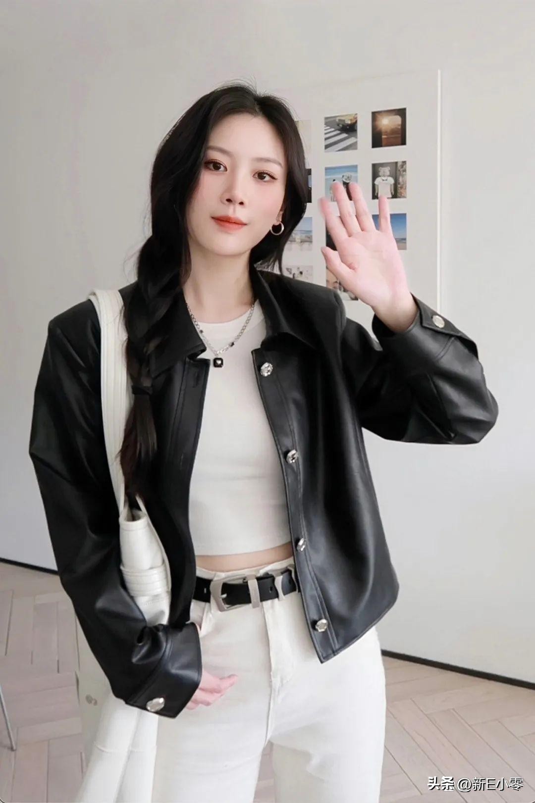 2024早春新款皮衣大码,一件皮衣有多百搭