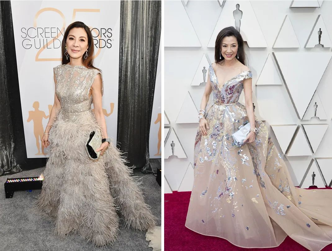 杨紫琼巴黎赏秀与未婚夫出席活动,杨紫琼霸气金球奖