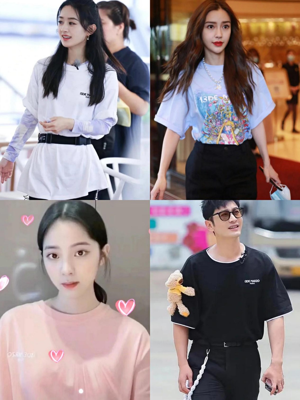 肖战杨幂同款黑色字母外套,肖战杨幂t恤