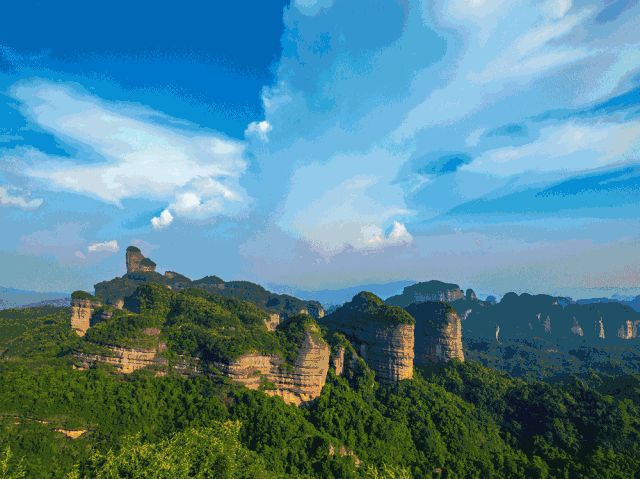 丹霞山阳元石风光,丹霞山那奇妙的景观