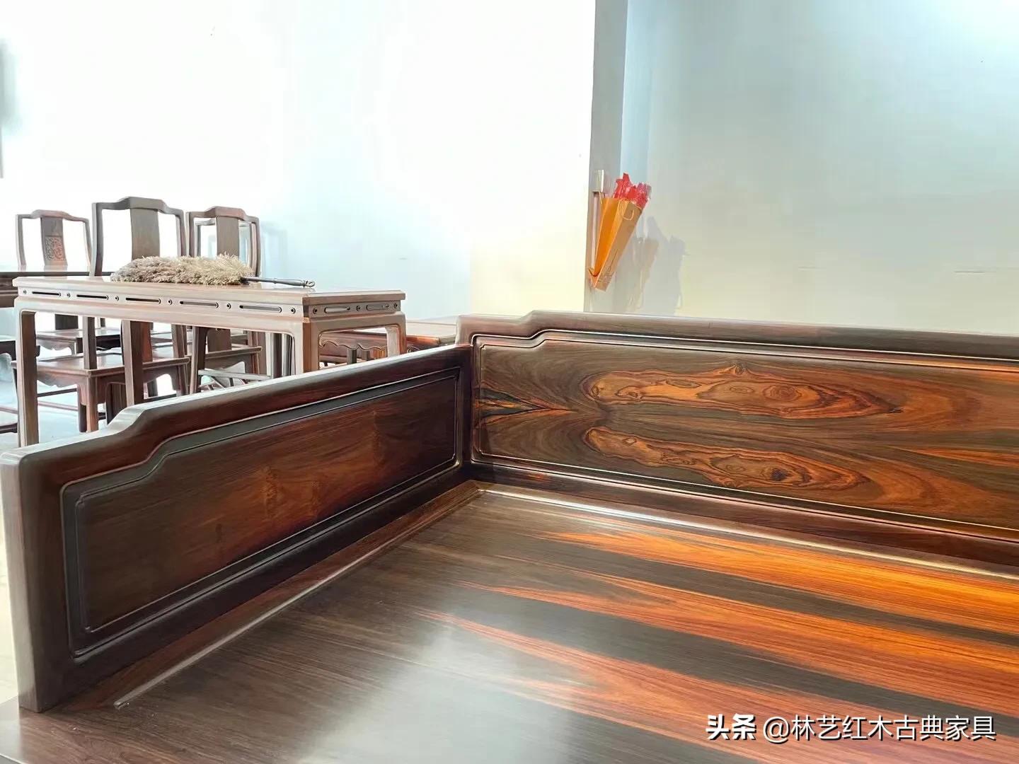 大红酸枝极品明式罗汉床,高端大红酸枝罗汉床