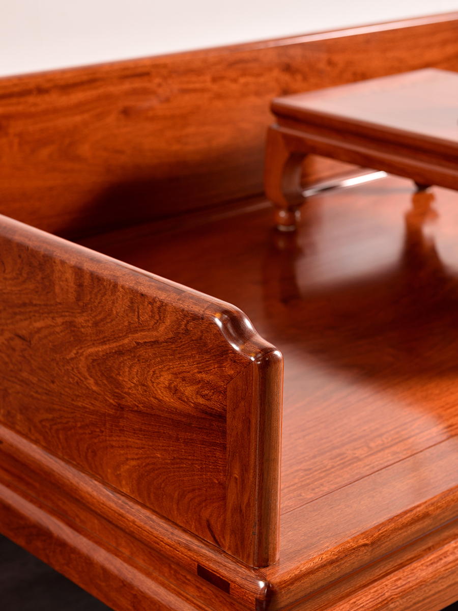 三围独板罗汉床半成品,明式三围独板罗汉床两件套