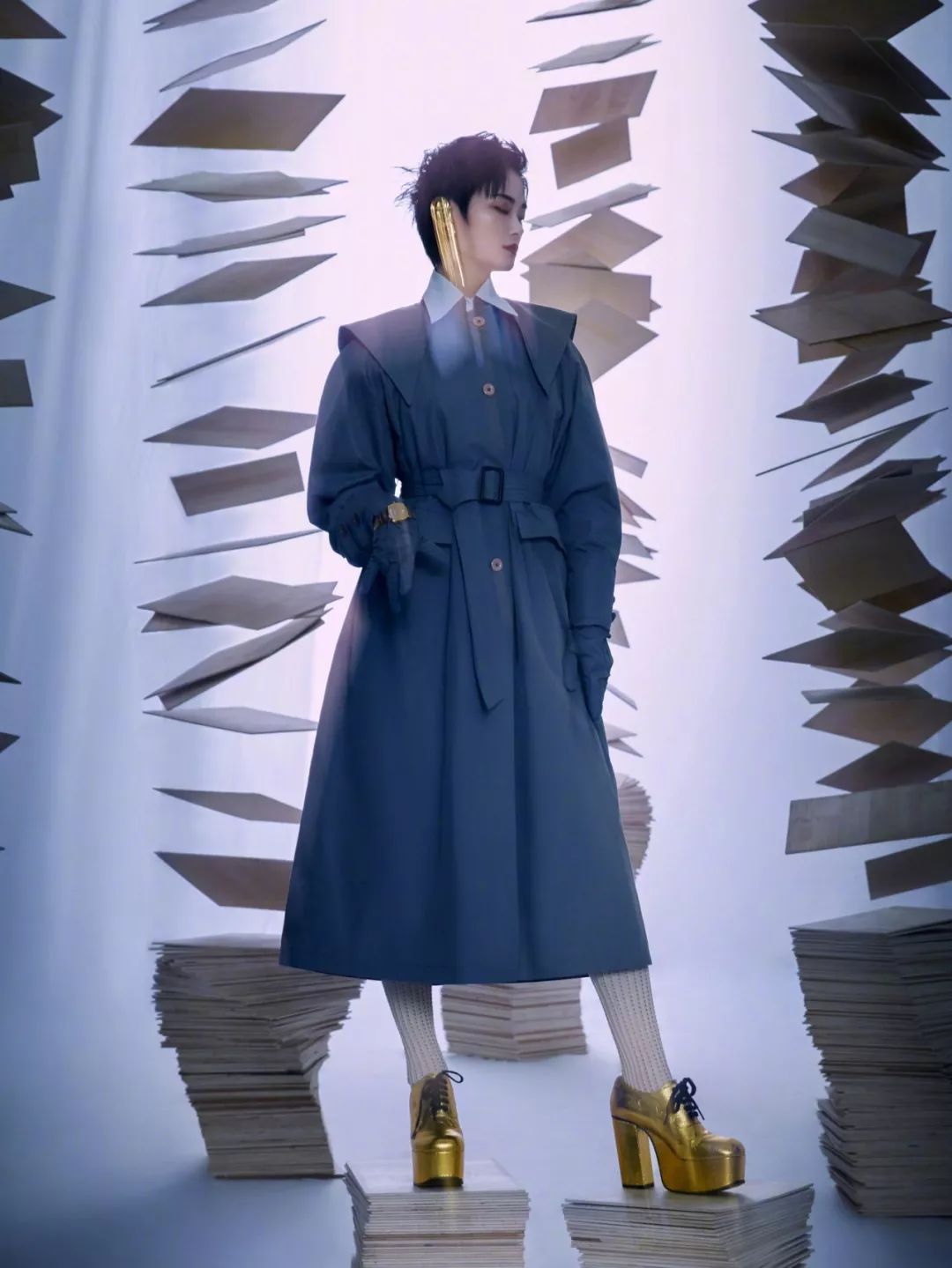 蓝色穿出秋冬高级感,蓝色穿出春天的高级感