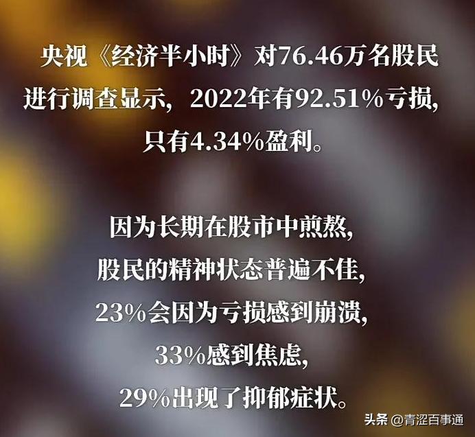 老股民血亏300万后的深刻总结,今年股民真实的亏损数据