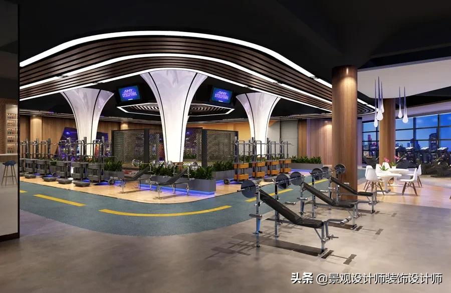 健身房设计效果图费用,大型健身房设计方案效果图