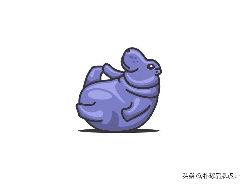 张开血盆大嘴IP动物形象河马元素logo创意集锦