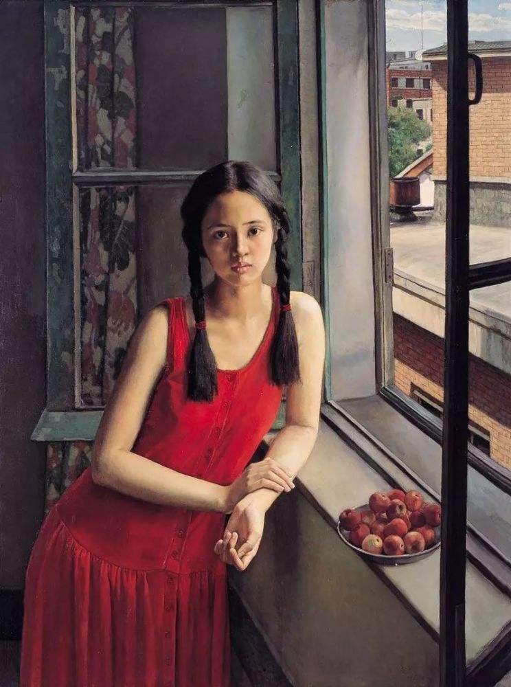 杨飞云新娘油画,画家杨飞云的新婚画作